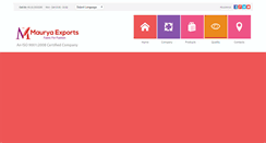 Desktop Screenshot of mauryaexports.com
