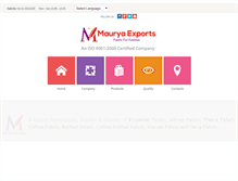 Tablet Screenshot of mauryaexports.com